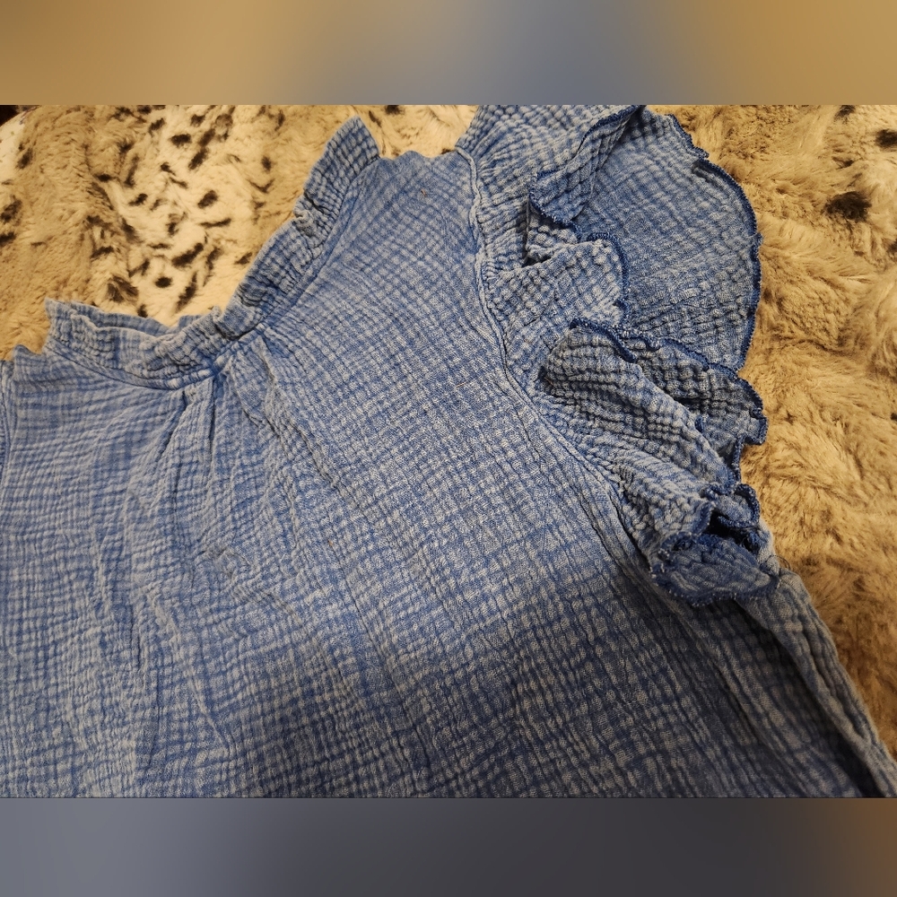 JODIFL Denim Blue Ruffle Sleeve - Picture 6 of 6